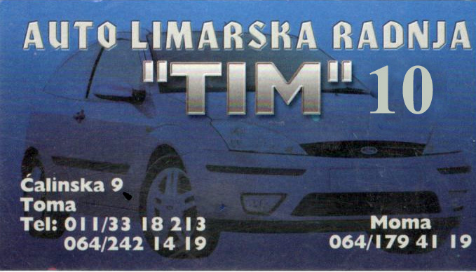 AUTOLIMARSKA RADNJA TIM 10